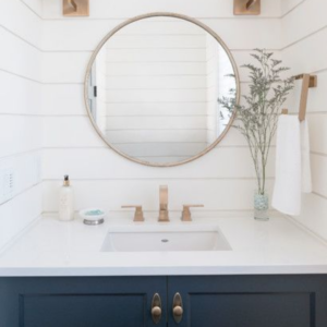 bathroom wainscoting idea