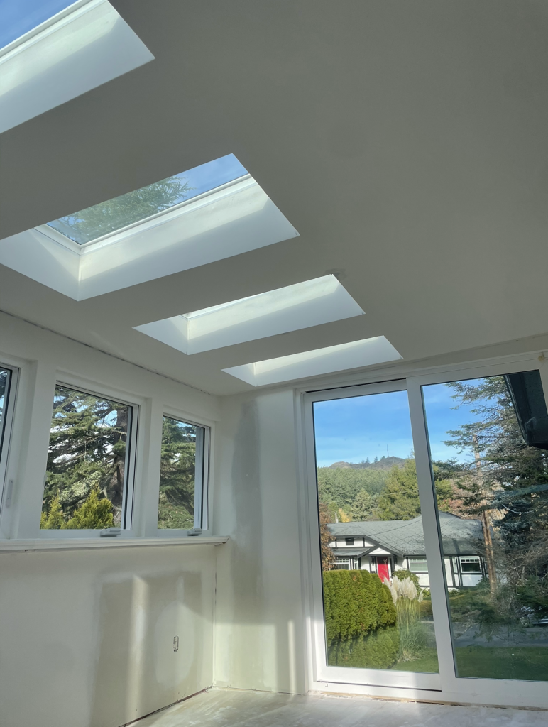 Level-5 finished skylights in Saanich.